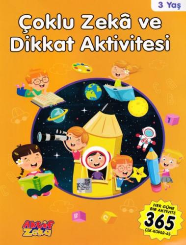 Kurye Kitabevi - 3 Yaş Çoklu Zeka ve Dikkat Aktivitesi - Turuncu Kitap