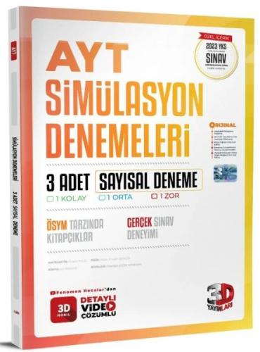 Kurye Kitabevi - 3D Yayınları 2023 AYT Sayısal 3 Simülasyon Deneme