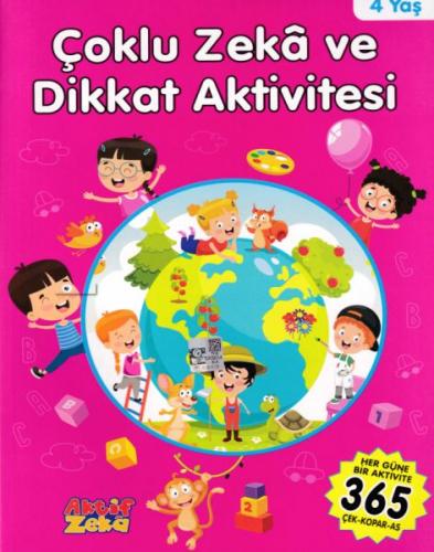 Kurye Kitabevi - 4 Yaş Çoklu Zeka ve Dikkat Aktivitesi - Pembe Kitap