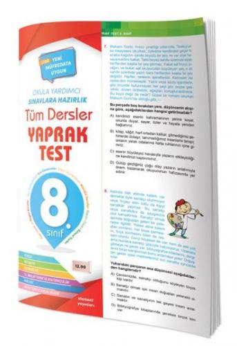 Kurye Kitabevi - 8. Sınıf Tüm Dersler Yaprak Test