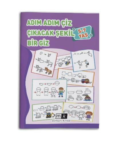 Kurye Kitabevi - Adım Adım Çiz Çıkacak Şekil Bir Giz 5-7 Yaş