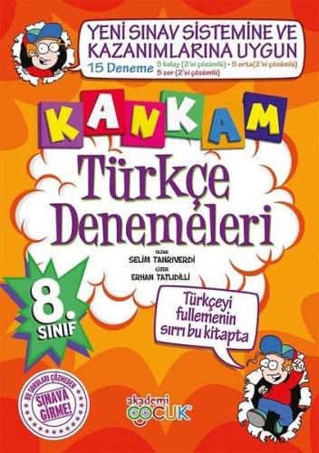 Kurye Kitabevi - Akademi Çocuk 8. Sınıf Kankam Türkçe Denemeleri