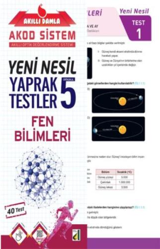 Kurye Kitabevi - Akıllı Damla Fen Bilimleri Yeni Nesil Yaprak Testler-