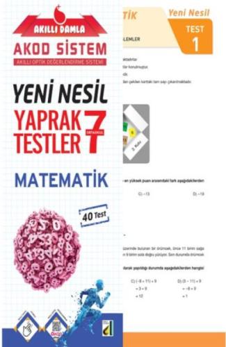 Kurye Kitabevi - Akıllı Damla Matematik Yeni Nesil Yaprak Testler-7. S