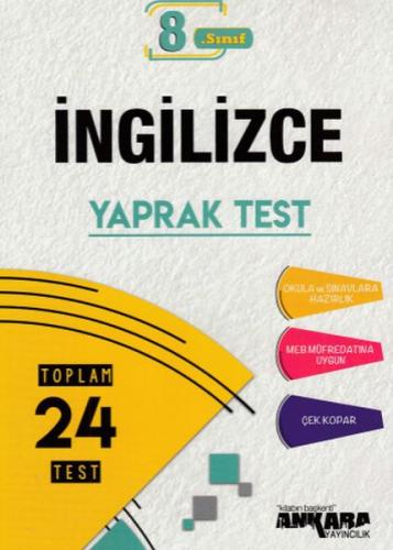 Kurye Kitabevi - Ankara 8. Sınıf İngilizce Yaprak Test Yeni