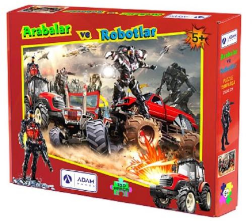 Kurye Kitabevi - Arabalar ve Robotlar 150 Parça Puzzle 28x40