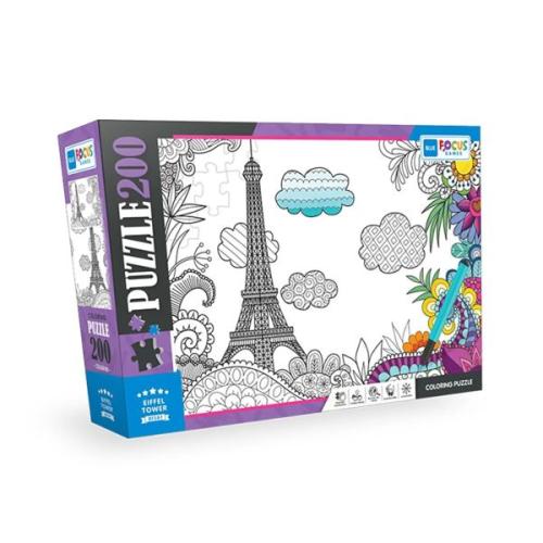 Kurye Kitabevi - Blue Focus Colorıng Puzzle Eıffel Tower (Eyfel Kulesi