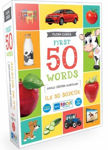 Kurye Kitabevi - Blue Focus İlk 50 Sözcük Akıllı Eğitim Kartları