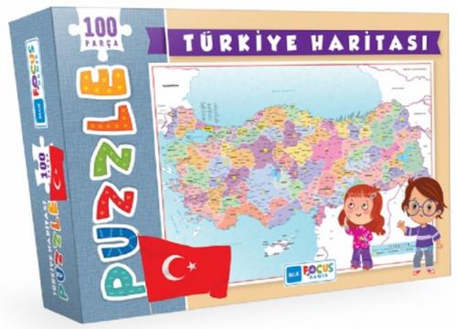 Kurye Kitabevi - Blue Focus Türkiye Haritası Puzzle 100 Parça