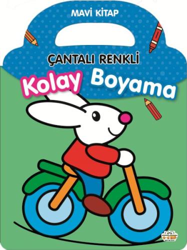 Kurye Kitabevi - Çantalı Renkli Kolay Boyama- Mavi Kitap