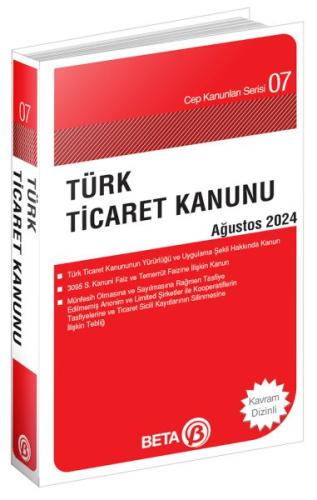 Kurye Kitabevi - Cep Kanunu Serisi 07 Türk Ticaret Kanunu