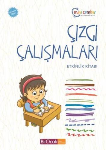 Kurye Kitabevi - Çizgi Çalışmaları Etkinlik Kitabı Mavi Çember 48 Ay v