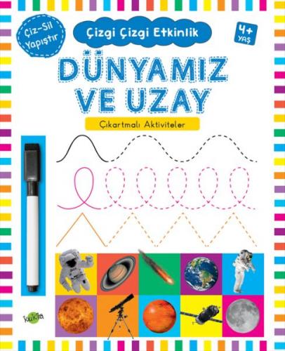 Kurye Kitabevi - Çizgi Çizgi Etkinlik-Dünyamız ve Uzay-Çıkartmalı Akti