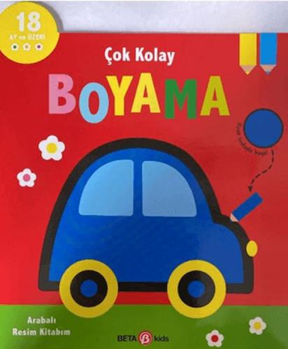 Kurye Kitabevi - Çok Kolay Boyama Arabalı Resim Kitabım