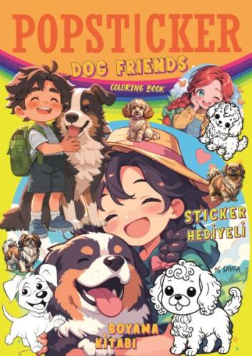 Kurye Kitabevi - Dog Friends Boyama Kitabı Popsticker