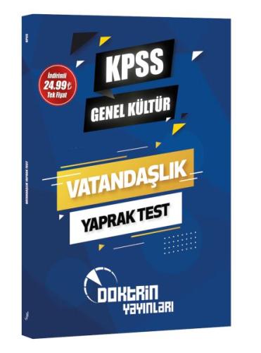 Kurye Kitabevi - Doktrin Yayınları 2023 KPSS Genel Kültür Vatandaşlık 