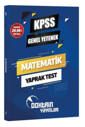 Kurye Kitabevi - Doktrin Yayınları 2023 KPSS Genel Yetenek Matematik