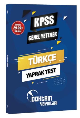 Kurye Kitabevi - Doktrin Yayınları 2023 KPSS Genel Yetenek Türkçe Yapr