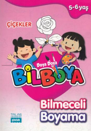 Kurye Kitabevi - Çiçekler - Doya Doya Bil Boya Bilmeceli Boyama (5-6 Y