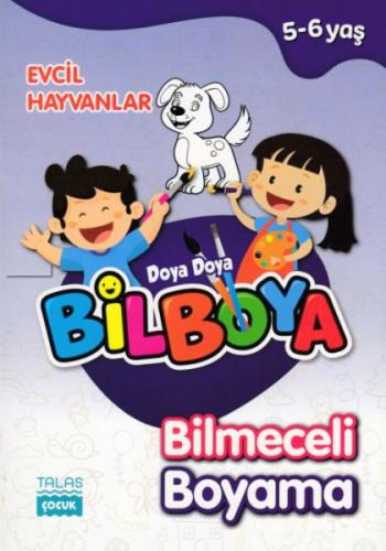 Kurye Kitabevi - Evcil Hayvanlar - Doya Doya Bil Boya Bilmeceli Boyama