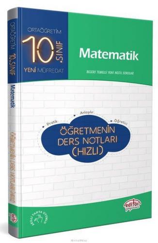 Kurye Kitabevi - Editör 10. Sınıf Matematik Öğretmenin Ders Notları (H