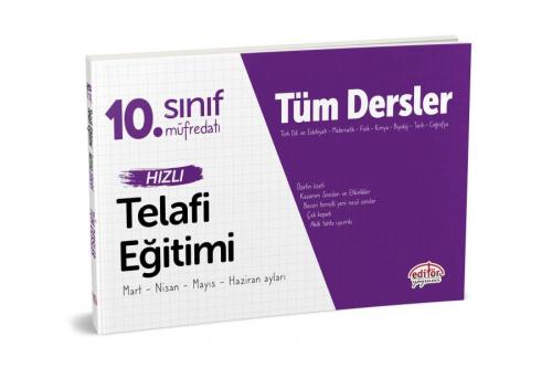 Kurye Kitabevi - Editör 10. Sınıf Tüm Dersler Hızlı Telafi Eğitimi-YEN