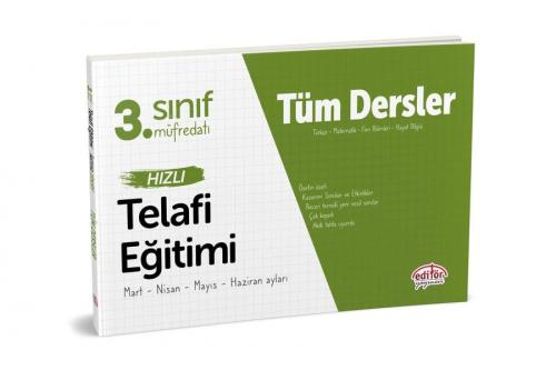 Kurye Kitabevi - Editör 3. Sınıf Tüm Dersler Hızlı Telafi Eğitimi-YENİ