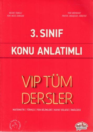 Kurye Kitabevi - Editör 3. Sınıf VİP Tüm Dersler Konu Anlatımlı-Kırmız