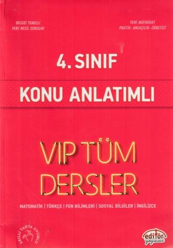 Kurye Kitabevi - Editör 4. Sınıf VİP Tüm Dersler Konu Anlatımlı-Kırmız