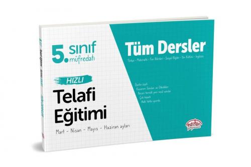 Kurye Kitabevi - Editör 5. Sınıf Tüm Dersler Hızlı Telafi Eğitimi-YENİ