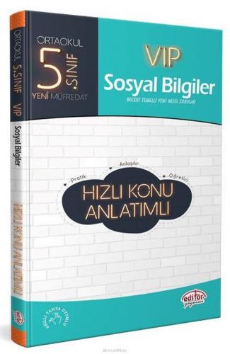 Kurye Kitabevi - Editör 5. Sınıf VİP Sosyal Bilgiler Hızlı Konu Anlatı