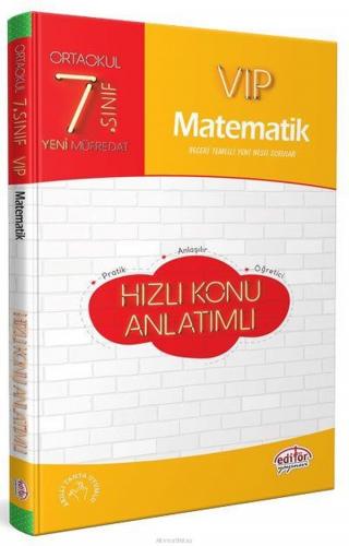 Kurye Kitabevi - Editör 7. Sınıf VİP Matematik Hızlı Konu Anlatımlı-YE