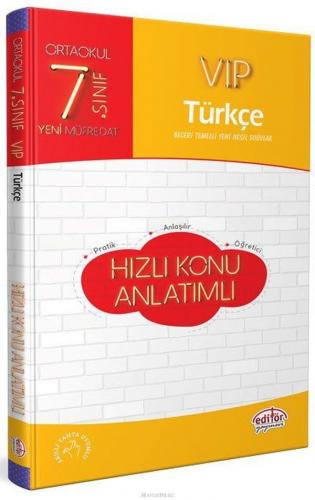 Kurye Kitabevi - Editör 7. Sınıf VİP Türkçe Hızlı Konu Anlatımı-YENİ