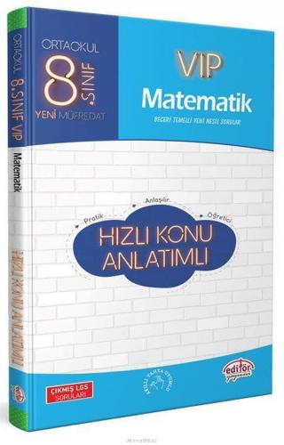 Kurye Kitabevi - Editör 8. Sınıf VİP Matematik Hızlı Konu Anlatımı-YEN