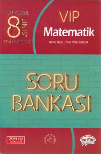 Kurye Kitabevi - Editör 8. Sınıf VİP Matematik Soru Bankası-YENİ