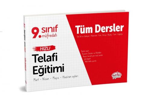 Kurye Kitabevi - Editör 9. Sınıf Tüm Dersler Hızlı Telafi Eğitimi-YENİ