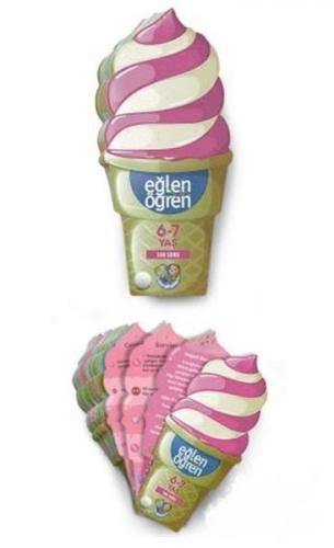 Kurye Kitabevi - Eğlen Öğren Ice Cream 300 Soru 6 7 Yaş