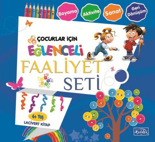 Kurye Kitabevi - Eğlenceli Faaliyet Seti - Lacivert Kitap - 4+ Yaş