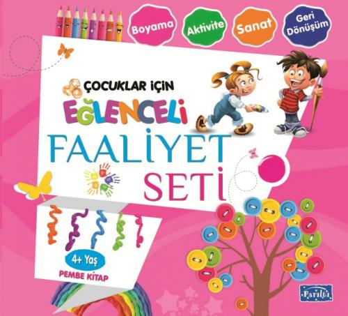 Kurye Kitabevi - Eğlenceli Faaliyet Seti - Pembe Kitap - 4+ Yaş