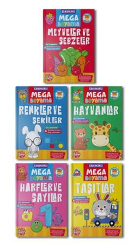 Kurye Kitabevi - Etkinlikli Mega Boyama Serisi - 5 Kitap Takım