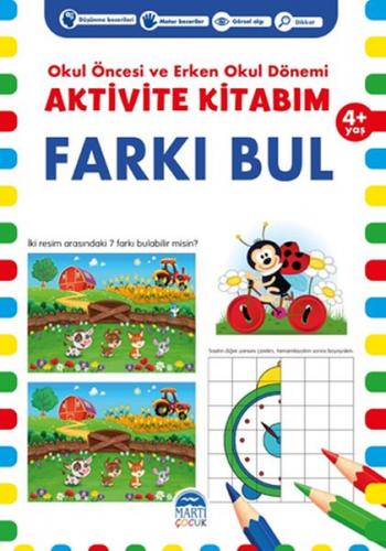 Kurye Kitabevi - Farkı Bul 4 Yaş Okul Öncesi ve Erken Okul Dönemi Akti