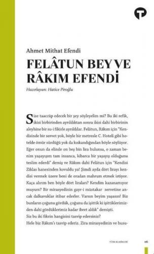 Kurye Kitabevi - Felatun Bey ve Rakım Efendi