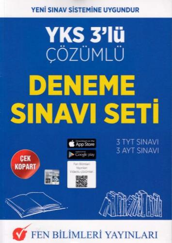 Kurye Kitabevi - Fen Bilimleri YKS 3lü Çözümlü Deneme Sınavı Seti Yeni