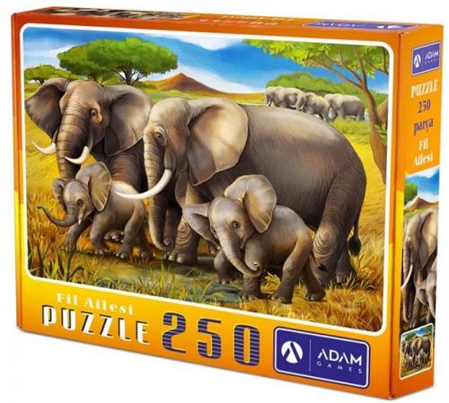 Kurye Kitabevi - Fil Ailesi 250 Parça Puzzle