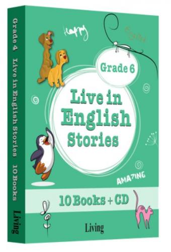 Kurye Kitabevi - Live in English Stories Grade 6 - 10 Books-CD