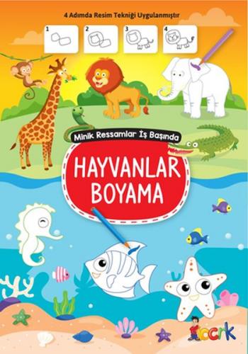 Kurye Kitabevi - Hayvalar Boyama - Minik Ressamlar İş Başında