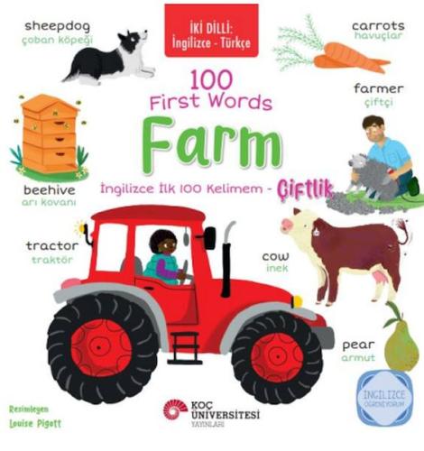 Kurye Kitabevi - İki Dilli: İngilizce-Türkçe 100 Fırst Words – Farm