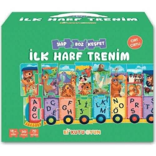 Kurye Kitabevi - İlk Harf Trenim - Cırt Cırtlı Yapboz ve Kitap Seti