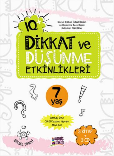 Kurye Kitabevi - IQ Dikkat ve Düşünce Etkinlikleri Seti 7 Yaş-3 Kitap 