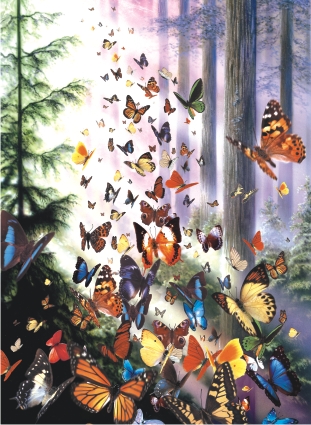 Kurye Kitabevi - Kelebek Ormanı (Puzzle 1000) 3069